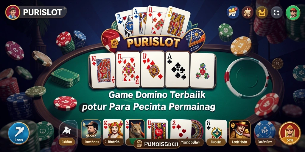 Screenshot gameplay menunjukkan serunya bermain domino di PURISLOT.